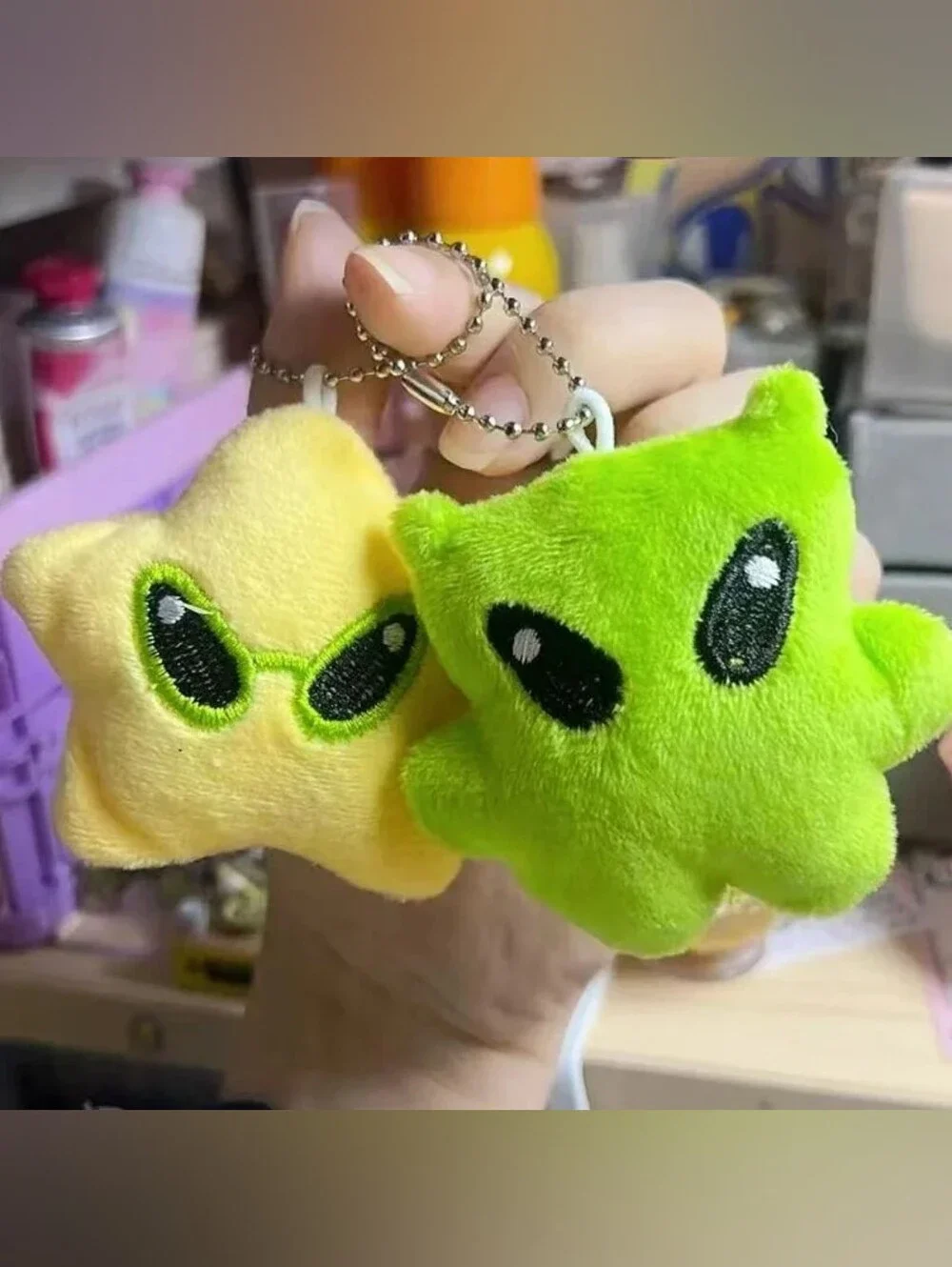 Alien & Star Plush Backpack Charms Kawaii Anime Y2K Back To School Bag